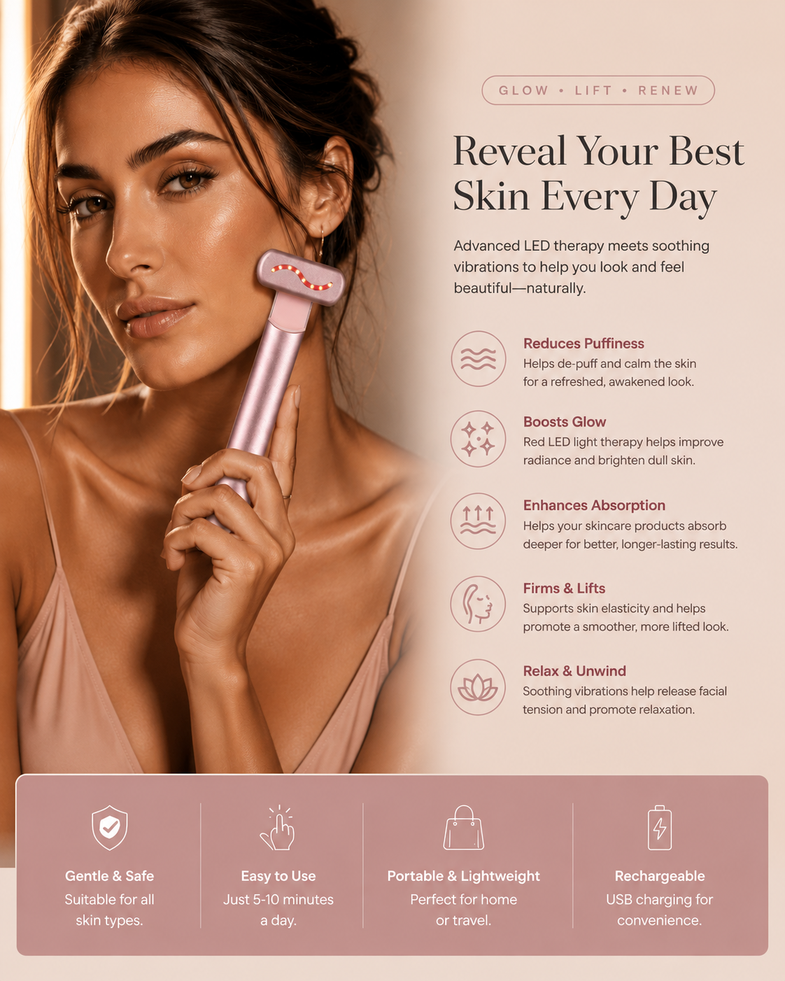 Luméra Lymphatic Facial Lifting Wand